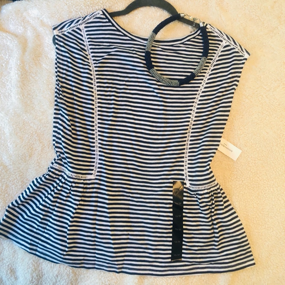 Banana Republic | Striped | Peplum Tom
